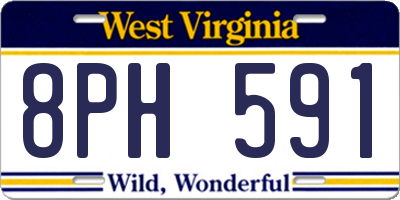 WV license plate 8PH591