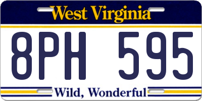 WV license plate 8PH595