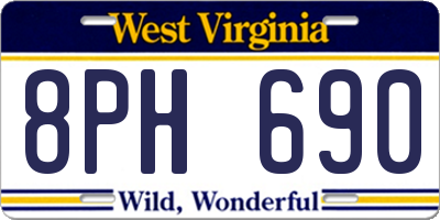 WV license plate 8PH690