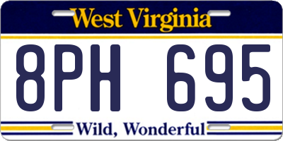 WV license plate 8PH695