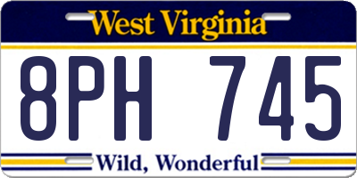 WV license plate 8PH745