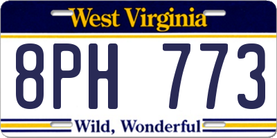 WV license plate 8PH773