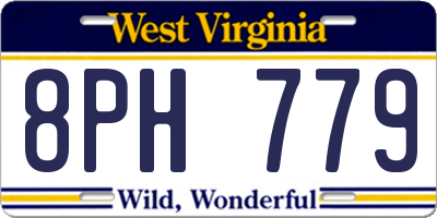 WV license plate 8PH779