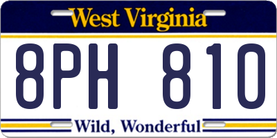 WV license plate 8PH810