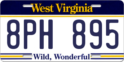 WV license plate 8PH895