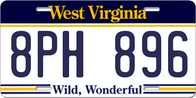 WV license plate 8PH896