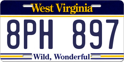 WV license plate 8PH897