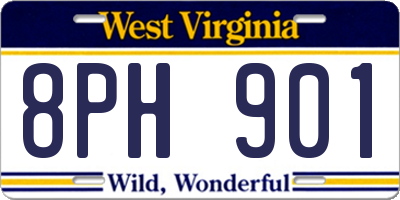 WV license plate 8PH901