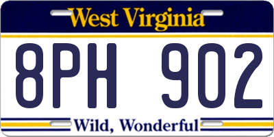 WV license plate 8PH902