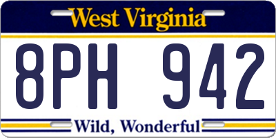 WV license plate 8PH942