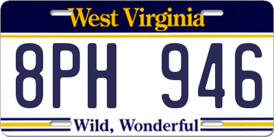 WV license plate 8PH946
