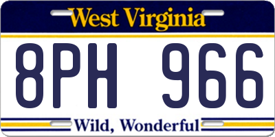 WV license plate 8PH966