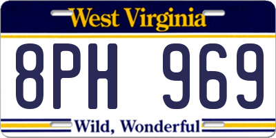 WV license plate 8PH969