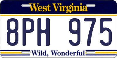 WV license plate 8PH975