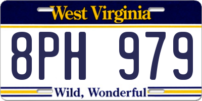 WV license plate 8PH979