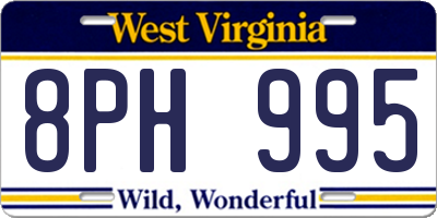 WV license plate 8PH995