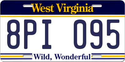 WV license plate 8PI095