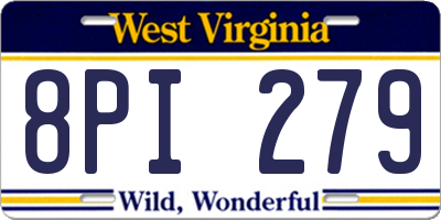 WV license plate 8PI279