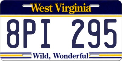 WV license plate 8PI295
