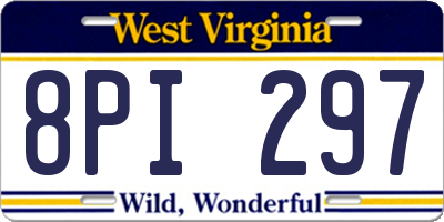 WV license plate 8PI297