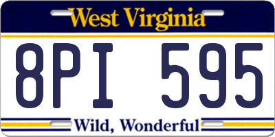 WV license plate 8PI595