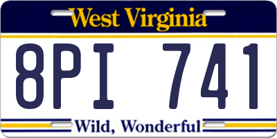 WV license plate 8PI741