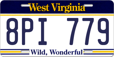WV license plate 8PI779