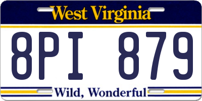 WV license plate 8PI879