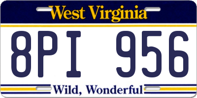 WV license plate 8PI956