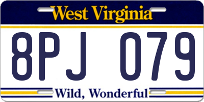 WV license plate 8PJ079