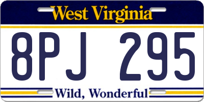 WV license plate 8PJ295