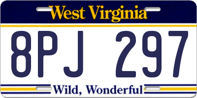 WV license plate 8PJ297