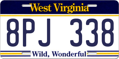 WV license plate 8PJ338