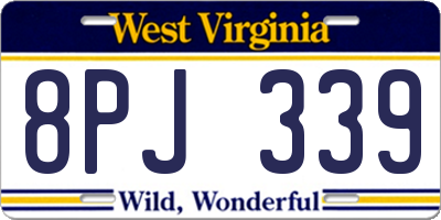 WV license plate 8PJ339
