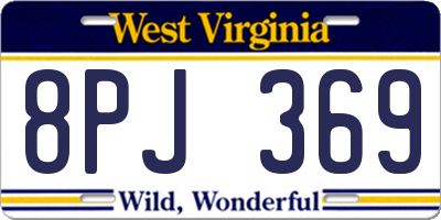 WV license plate 8PJ369