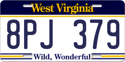 WV license plate 8PJ379