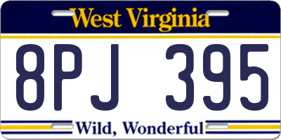WV license plate 8PJ395