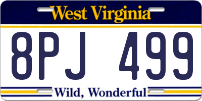 WV license plate 8PJ499