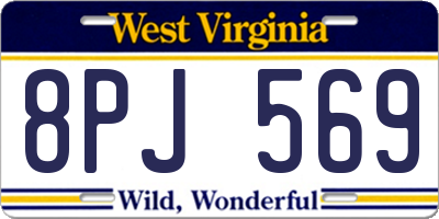 WV license plate 8PJ569