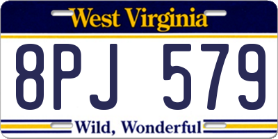 WV license plate 8PJ579