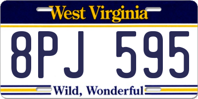 WV license plate 8PJ595