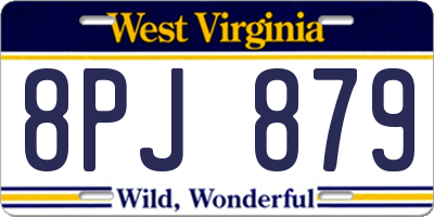 WV license plate 8PJ879