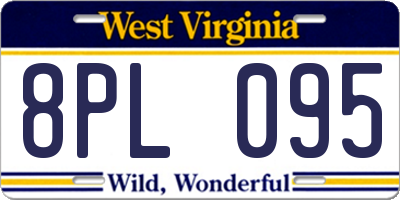 WV license plate 8PL095