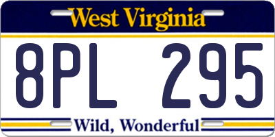 WV license plate 8PL295