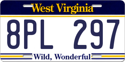 WV license plate 8PL297
