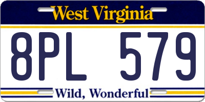 WV license plate 8PL579
