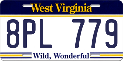 WV license plate 8PL779