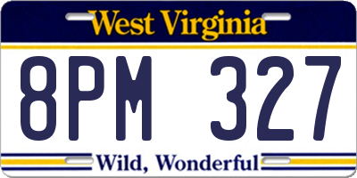 WV license plate 8PM327