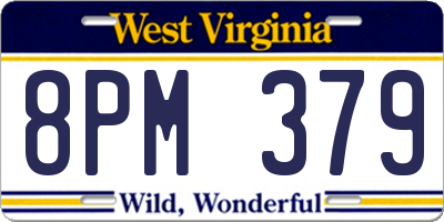 WV license plate 8PM379
