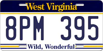 WV license plate 8PM395